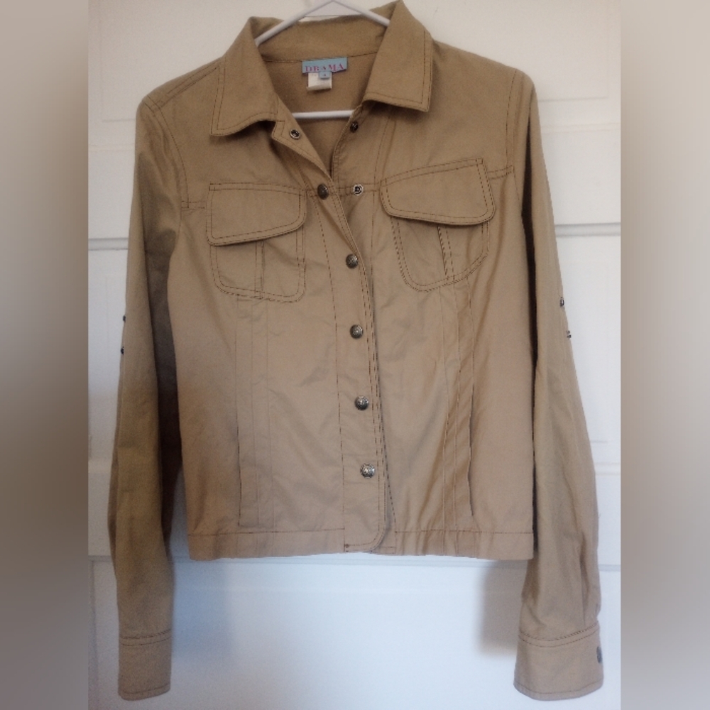 Women's Beige Utility Jacket